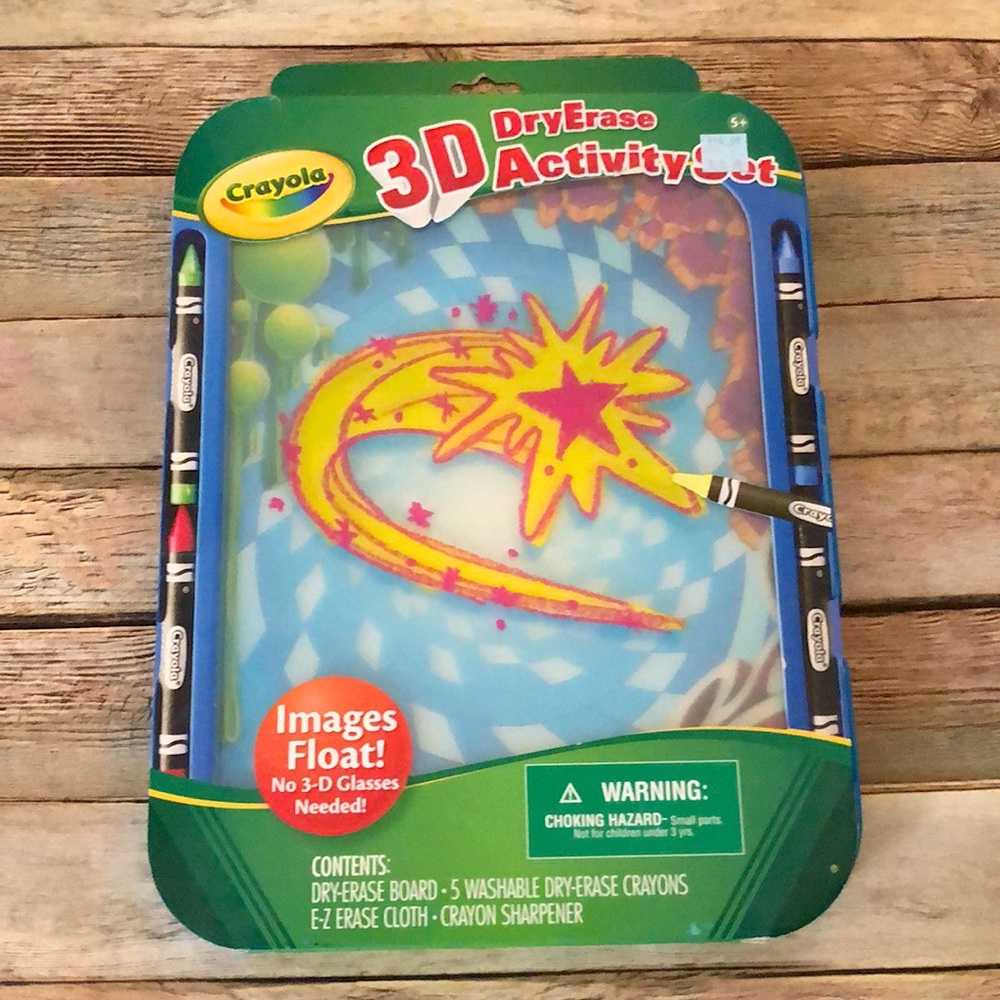 NEW Crayons 3D Dry Erase Activity Set, Images Float! | For Ages 3+.